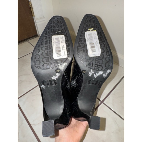 NWOB Gianni Bini Ankle Boots Croc-embossed Leather Boots Size 6.5 - Picture 8 of 11